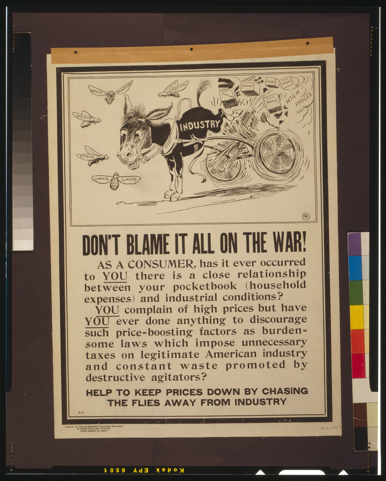 Don't blame it all on the war!, 1917 — historic image
