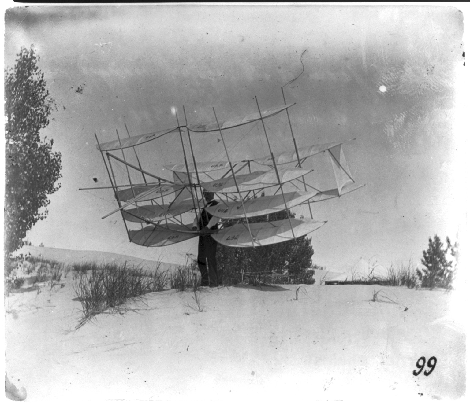 Chanute's Gleitflieger"", 1896 — historic photograph