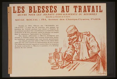 Les Blesseacutes au travail. Oeuvre pour les soldats convalescents ou reacuteformeacutes