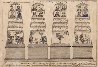 A View of the Obelisk erected under Liberty Tree in Boston, 1766