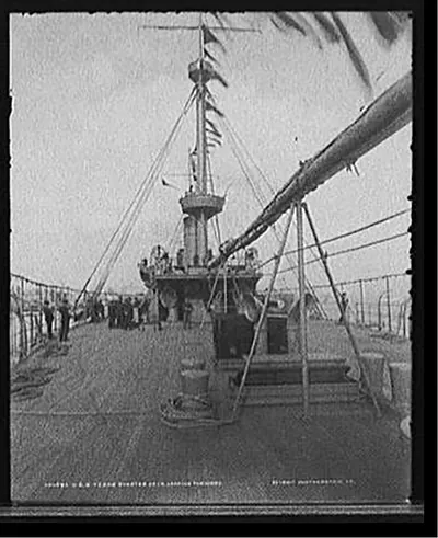 U.S.S. Texas, quarter deck, looking forward