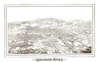 Waltham, Mass. bird's-eye view