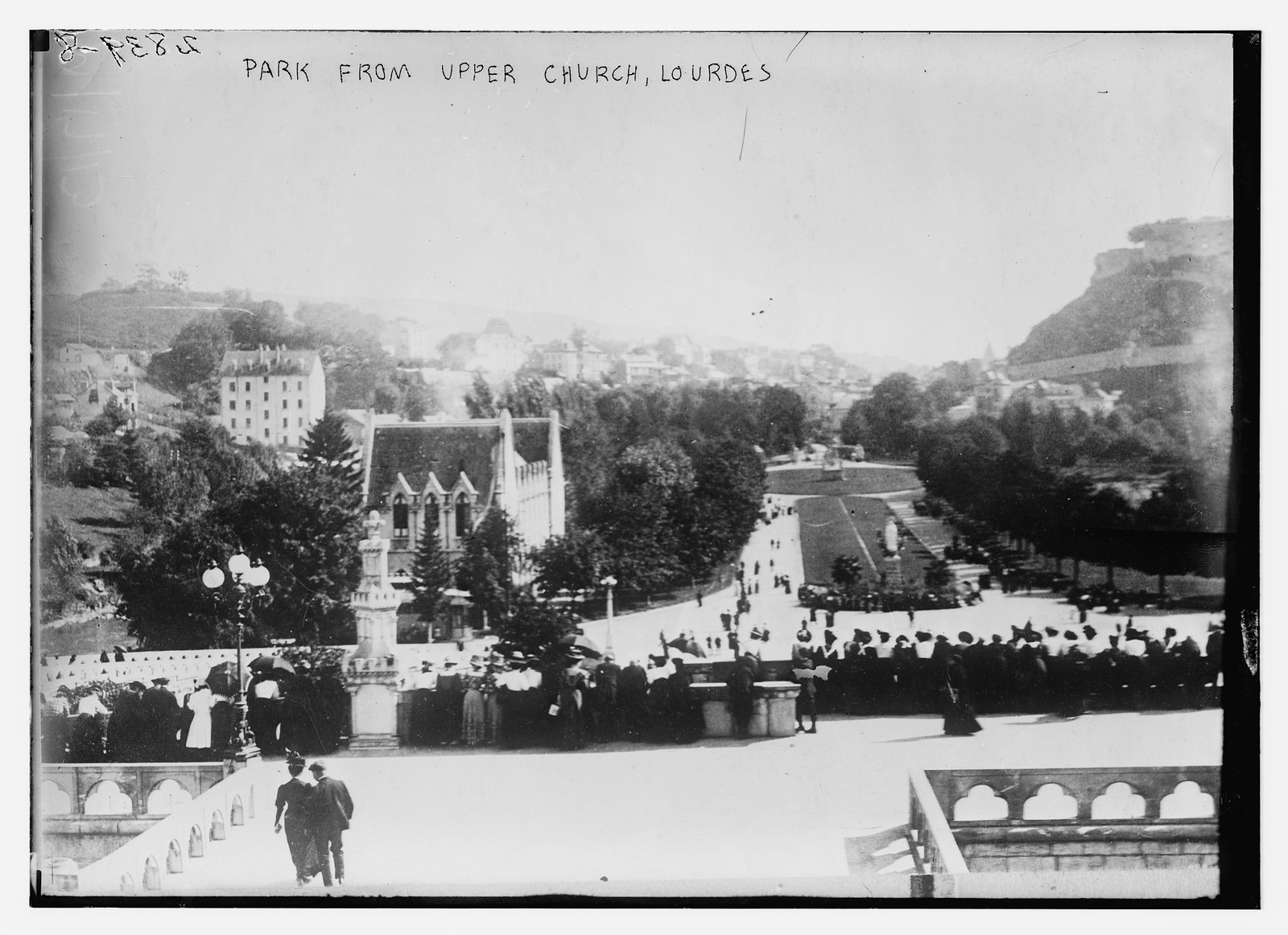 Park from Upper Church, Lourdes, n/a — historic photograph