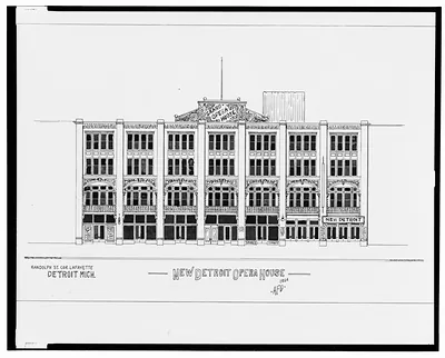 [New Detroit Opera House (Grand Opera House), Randolph St. corner of Lafayette Boulevard, Detroit, Michigan] / AFD 1924.