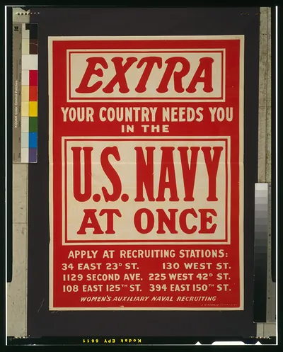 Extra--Your country needs you in the U.S. Navy at once Women's Auxiliary Naval Recruiting / J. H. Tooker Print Co., N.Y..