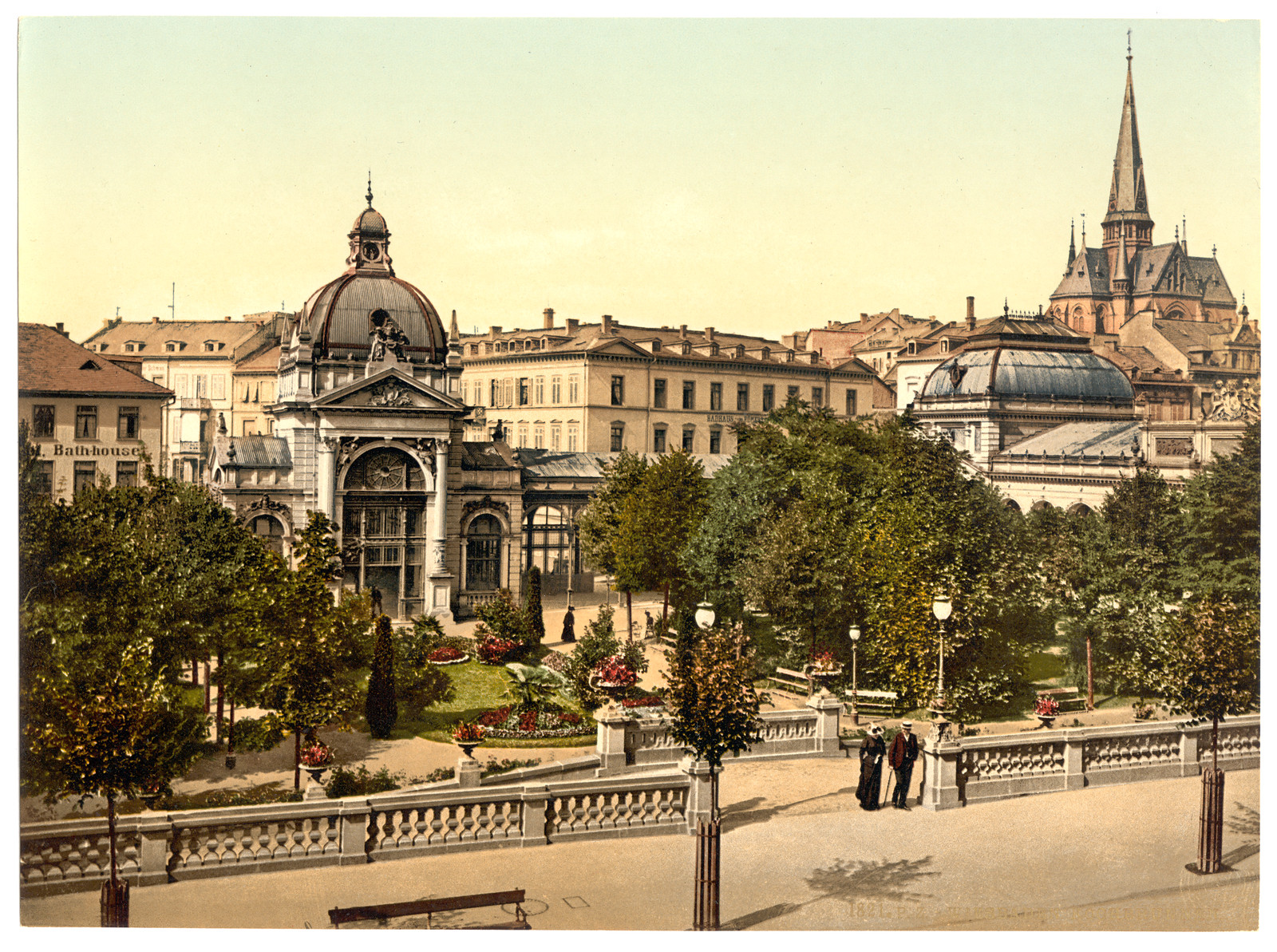 Kochbrunnen Wiesbaden Hesse-Nassau Germany, [between ca. 1890 and ca. 1900]. — historic print