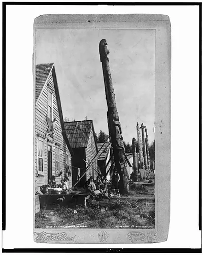 Indian village, Howkan, Alaska / Winter & Pond, Juneau, Alaska.