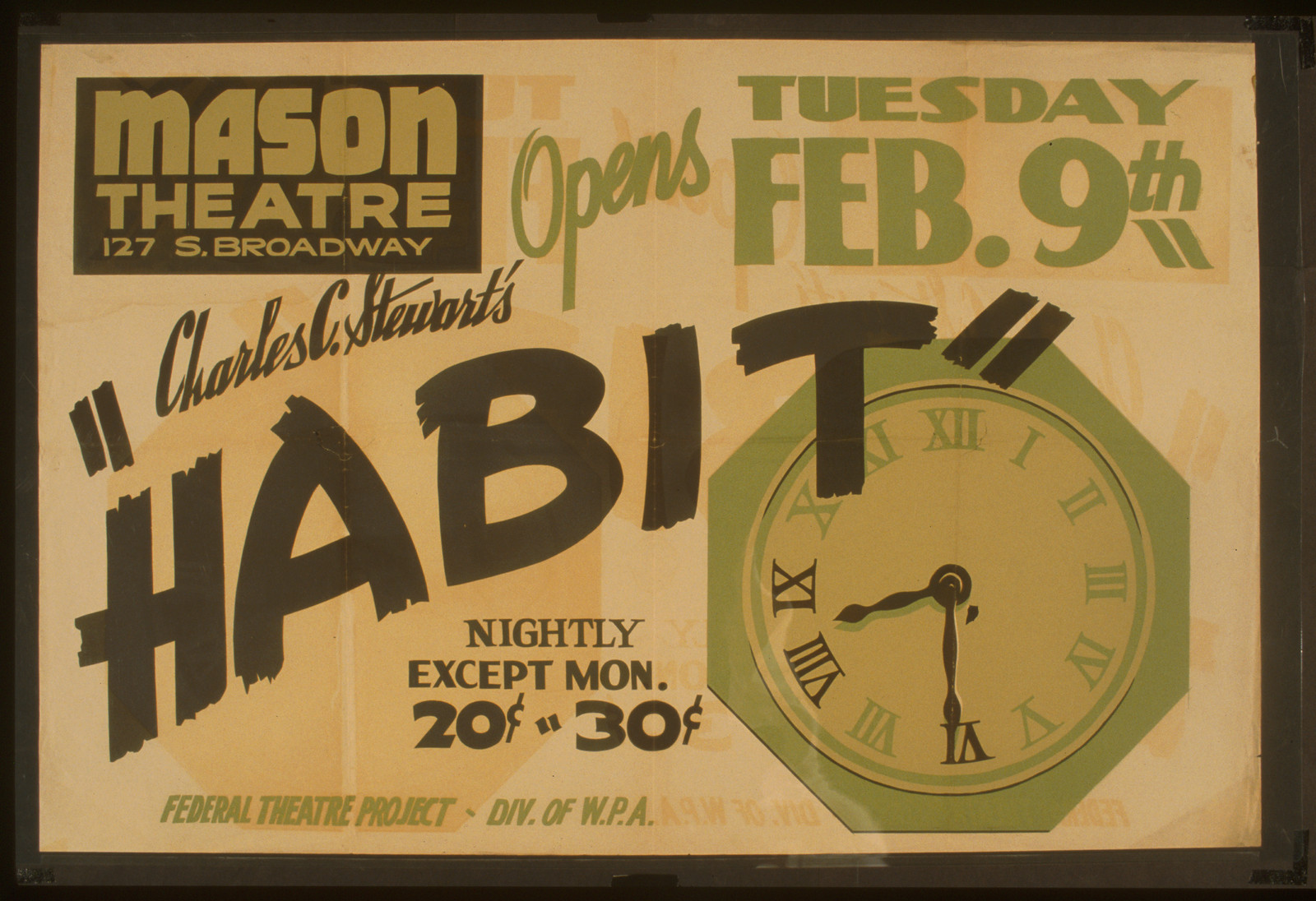 Charles C. Stewarts Habit, 1937 — vintage poster