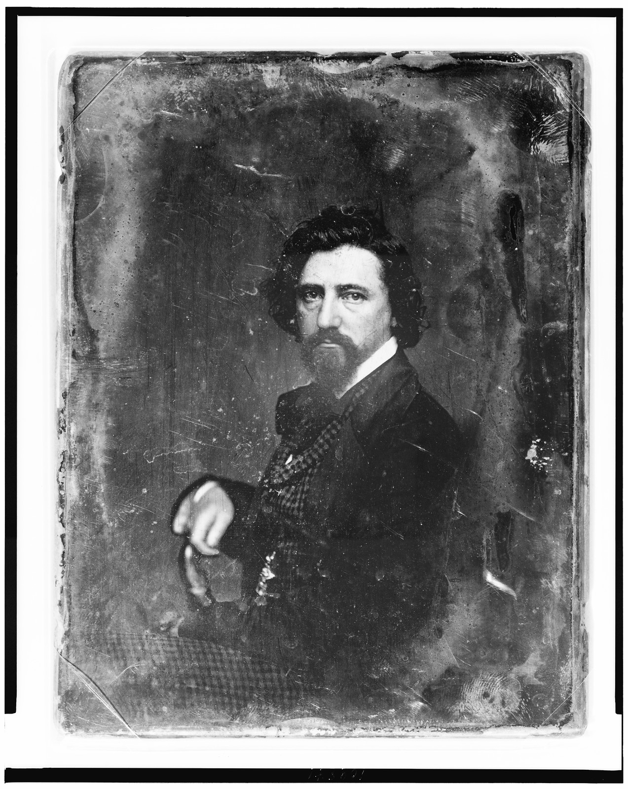 Unidentified man halfle, 1844 — historic photograph