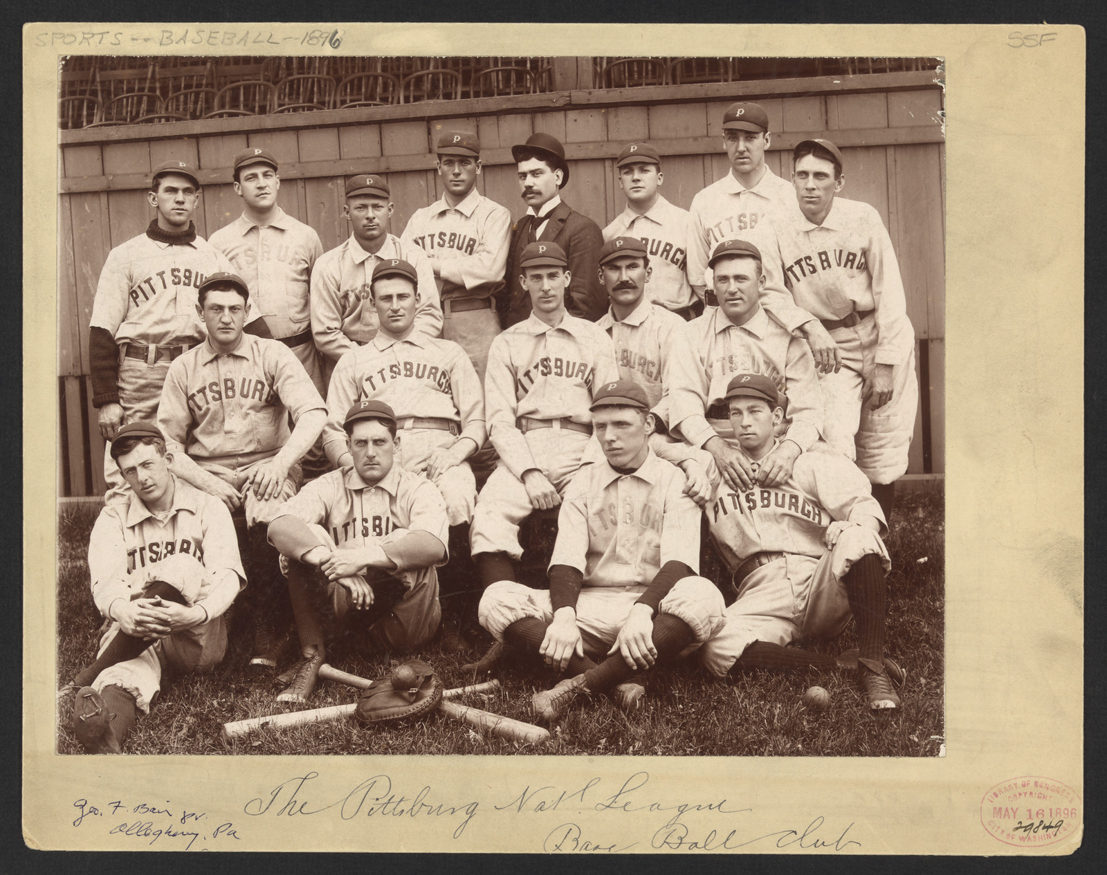 The Pittsburg National League Base Ball Club, team photograph — historic photograph