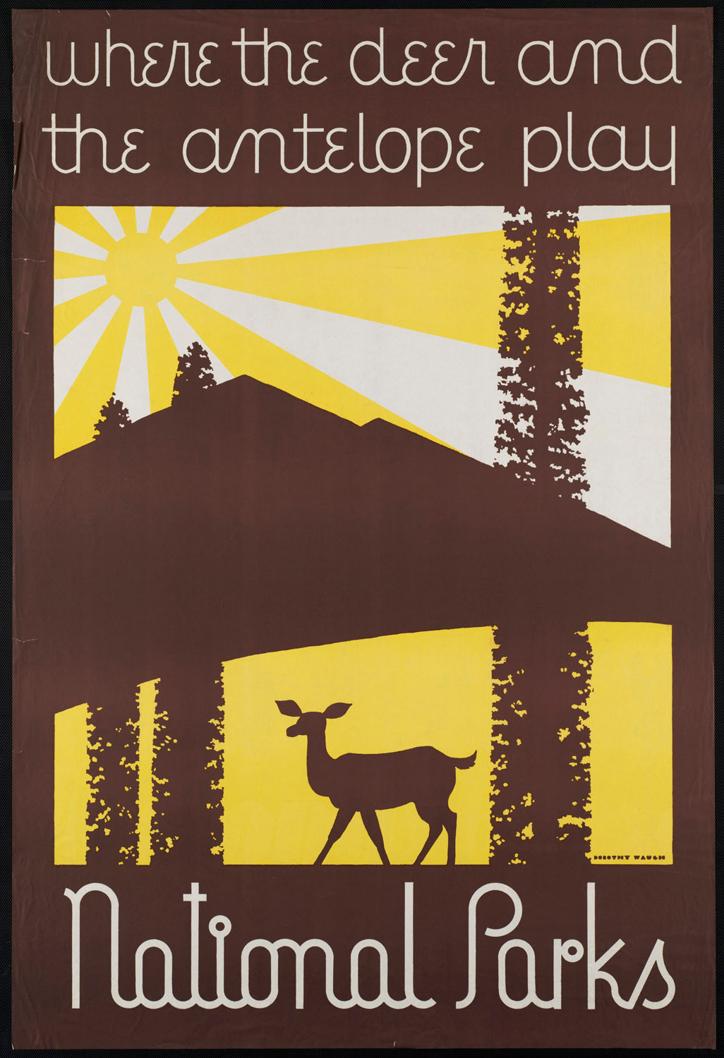 Where the deer and the antelope play. National Parks — historic image
