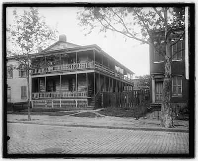 Southern Apartments 123 G, S.W., [Washington, D.C.] formerly a Civil War barracks stood