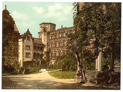 The Castle Yard Heidelberg Baden Germany