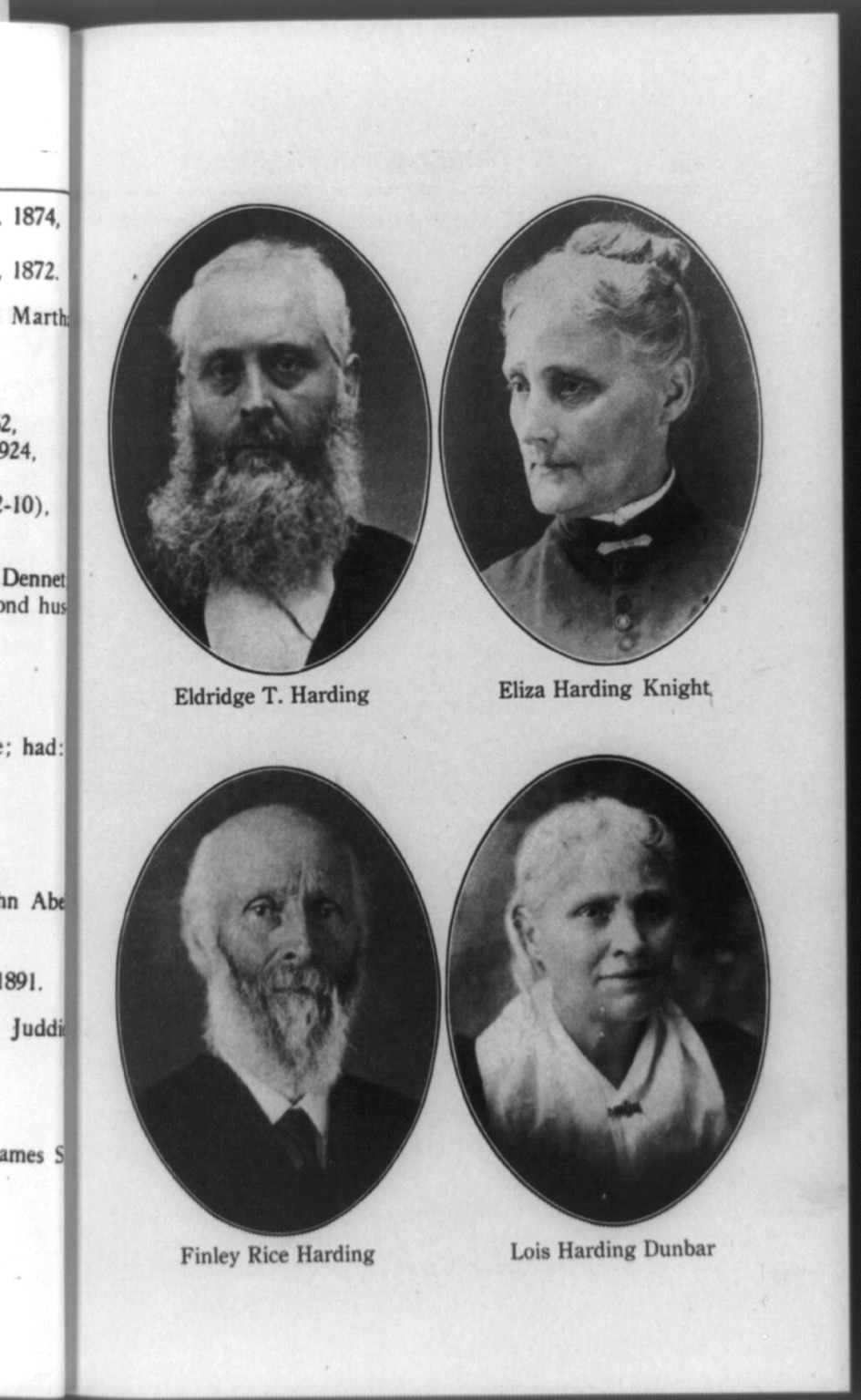 Eldridge T. Harding, Eliza Harding Knight, Finley Rice Harding and Lois Harding Dunbar, 1925 — historic print