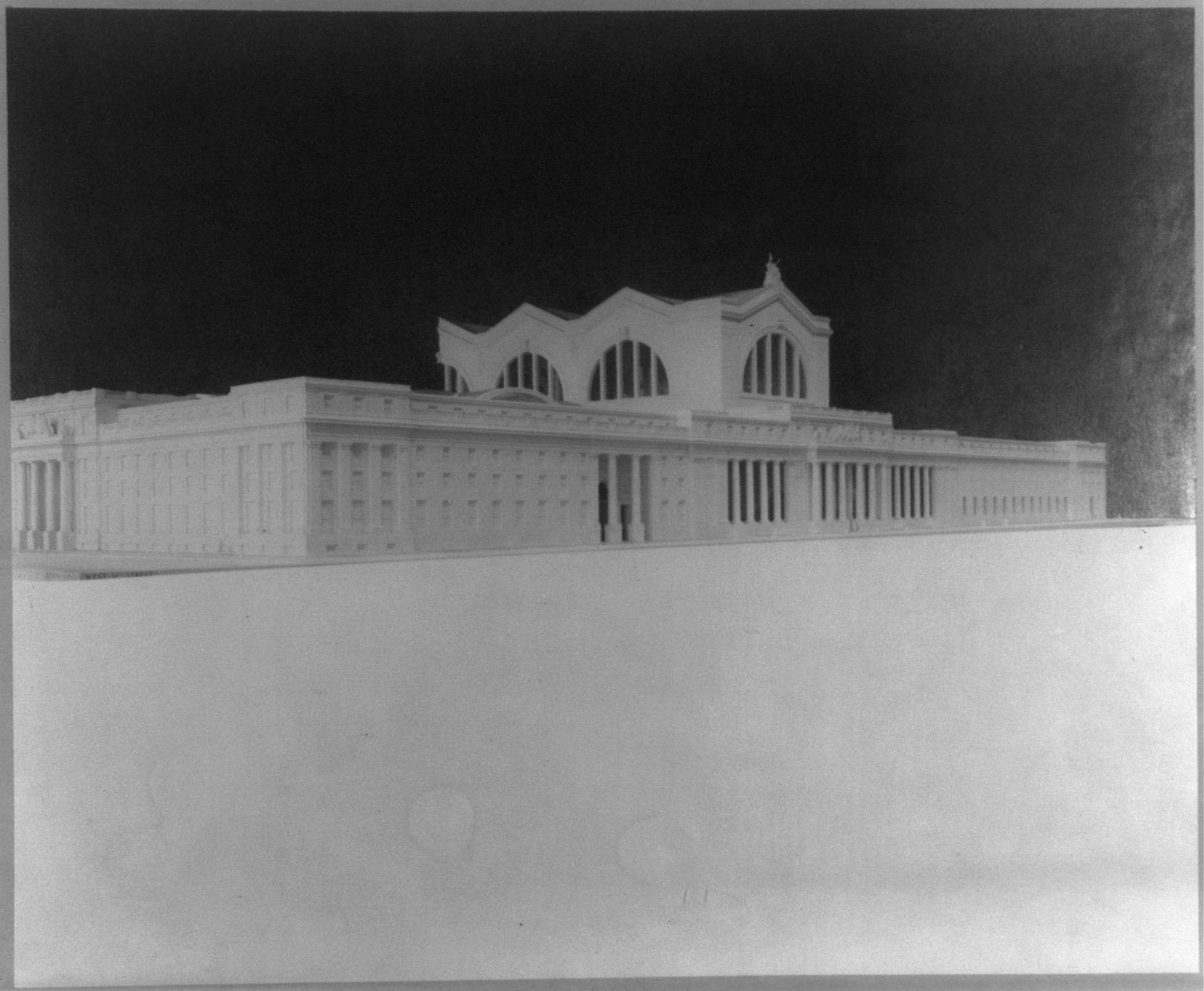 [Pennsylvania Railroad Station, N.Y.C.: 31st Street elevation], [no date recorded on caption card] — historic print