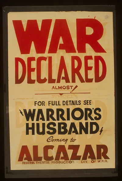War declared Almost! : For full details see Warrior's husband" coming to Alcazar."