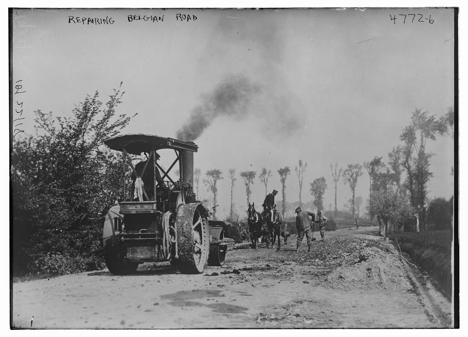 Repairing Belgian Rd., n/a — historic photograph