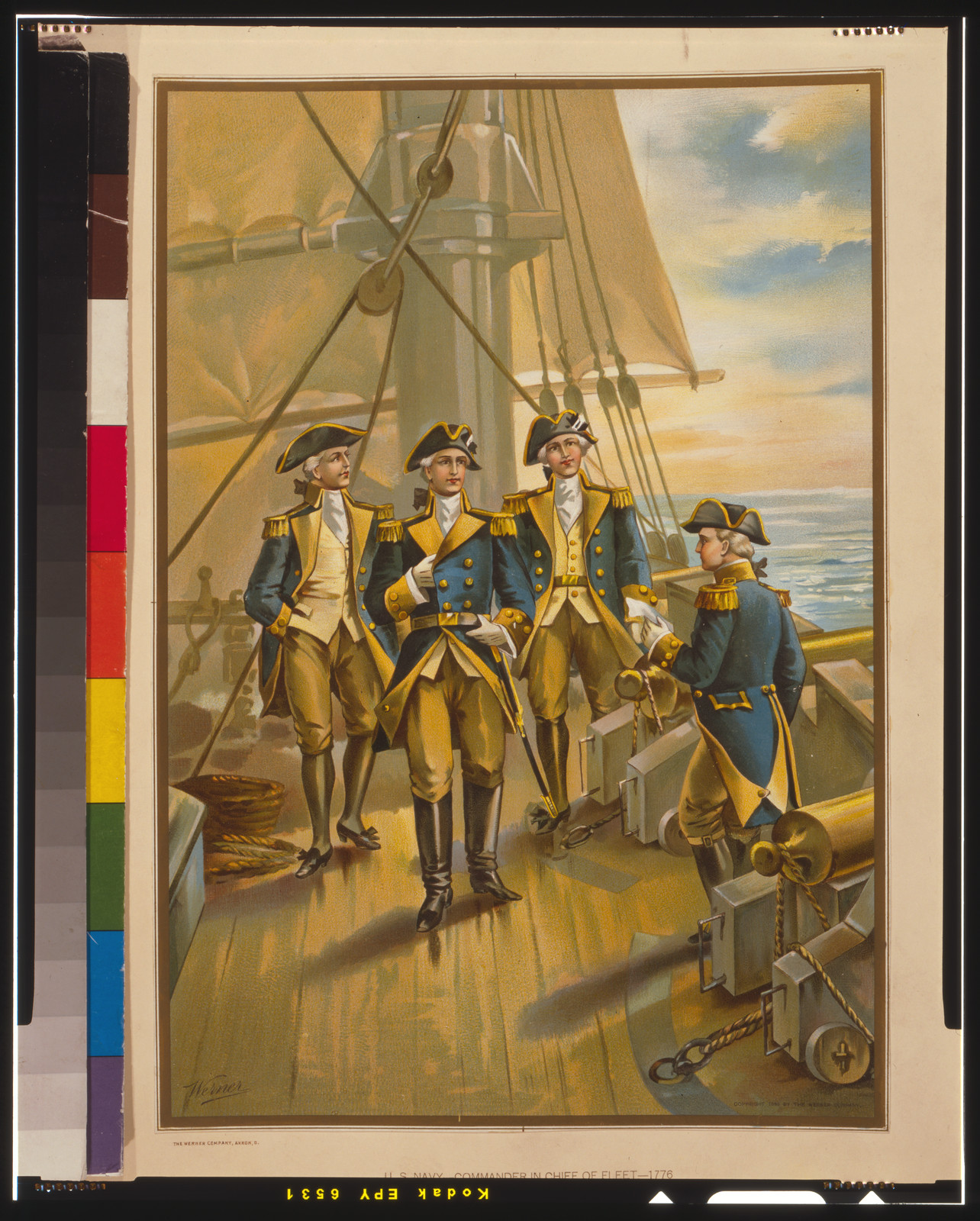 U.S. Navy - Commander in Chief of fleet - 1776 / Werner; The Werner Company, Akron, O., c1899. — antique lithograph