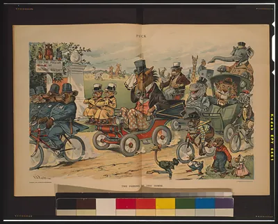The passing of the horse / J.S. Pughe ; J. Ottmann Lith. Co., N.Y.