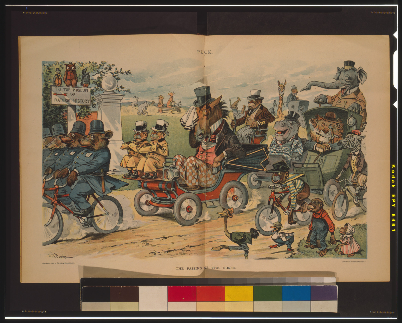 The passing of the horse / J.S. Pughe ; J. Ottmann Lith. Co., N.Y., 1899 Feb. 22. — antique lithograph