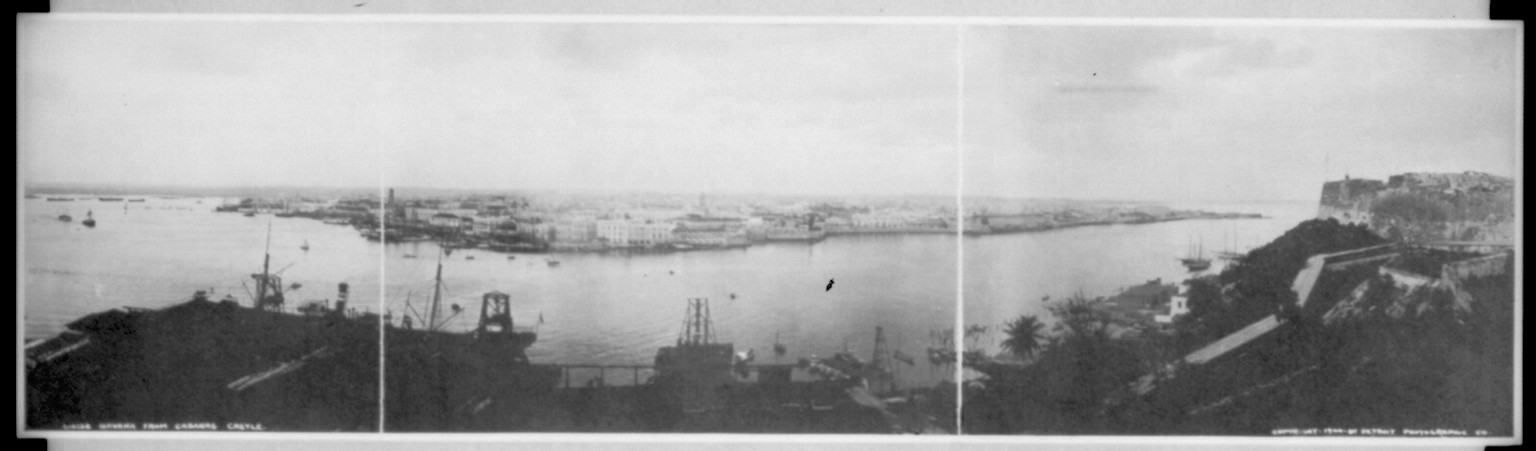 Havana from Cabanas Castle — historic photograph