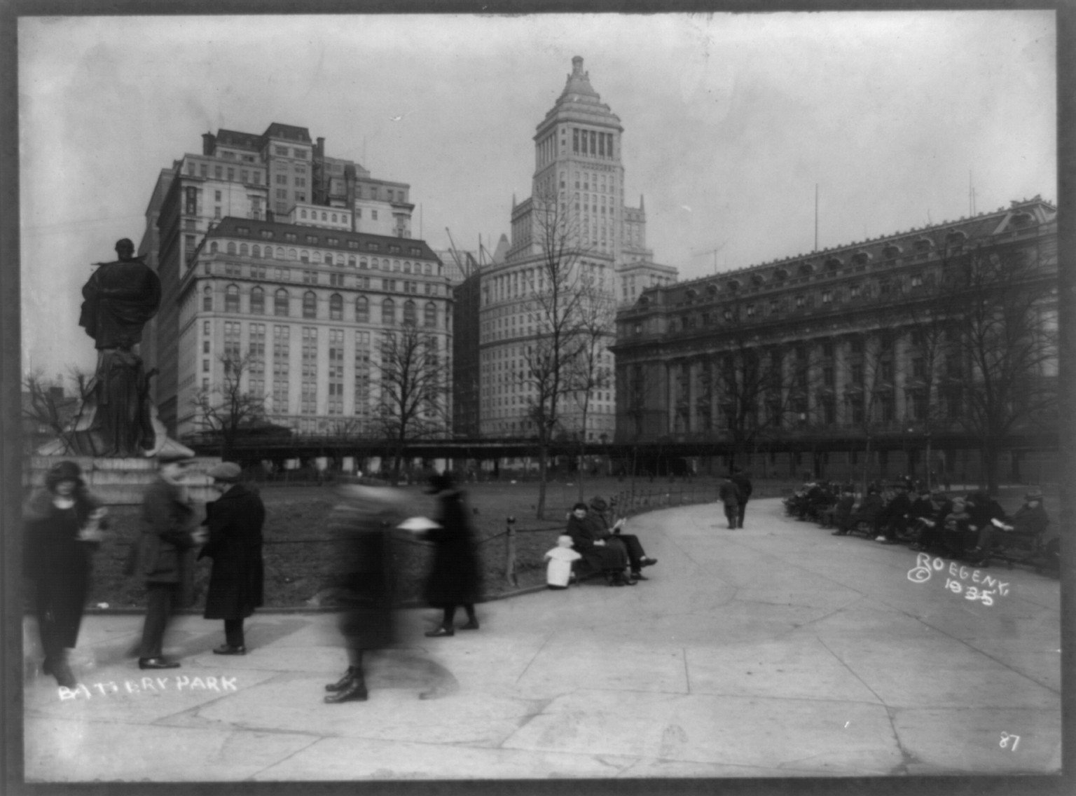 Battery Park, New York City, c1935 Feb. 28. — historic photograph
