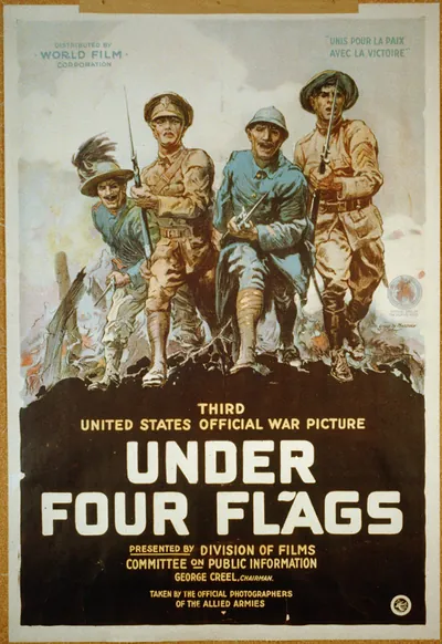 Under four flags Third United States official war picture.