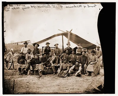 Petersburg Virginia. Group of mechanics of 1st Division 9th Army Corps
