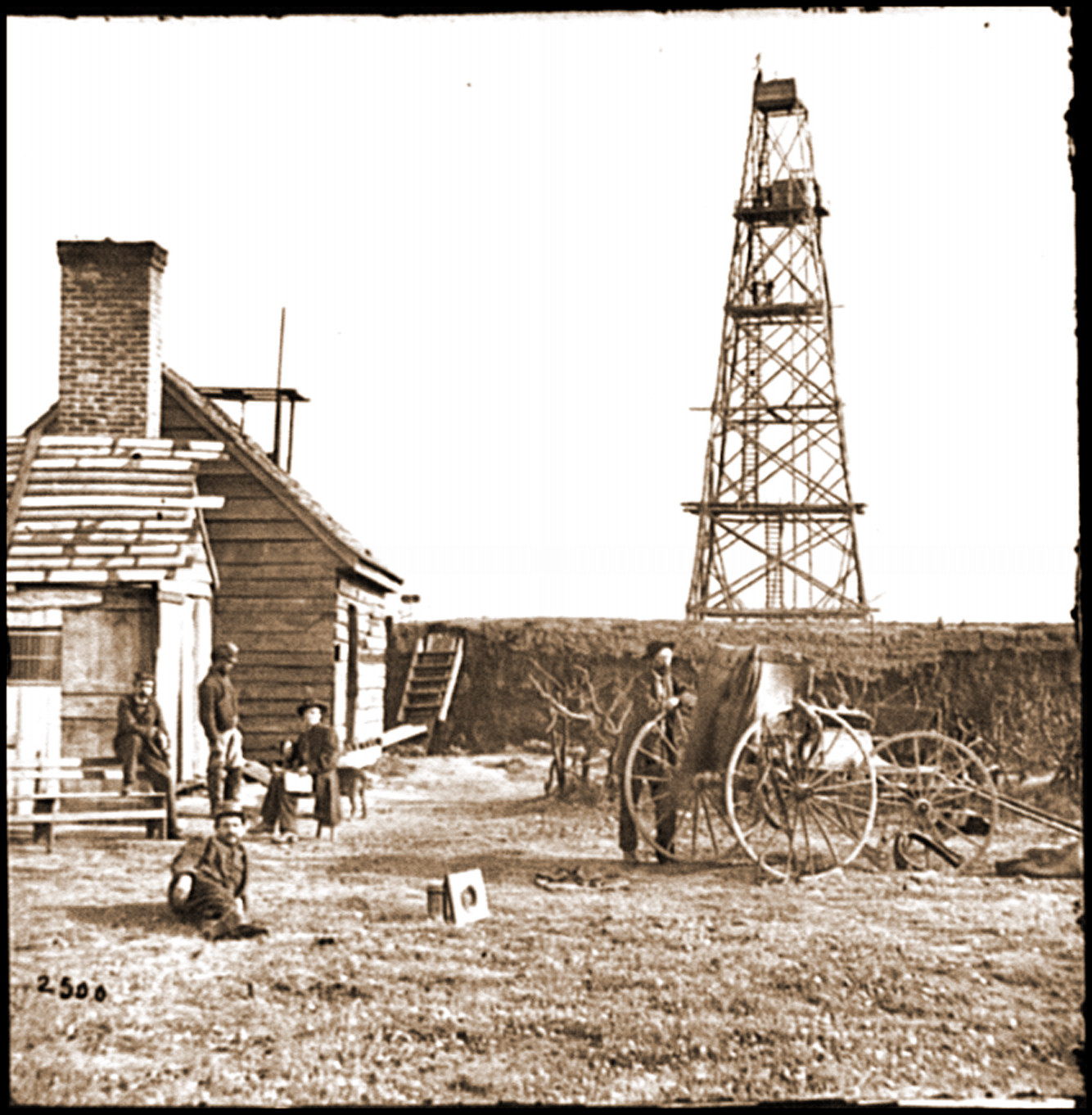 Bermuda Hundred Va. Photographer at Butlers signal tower, 1864 — historic photograph