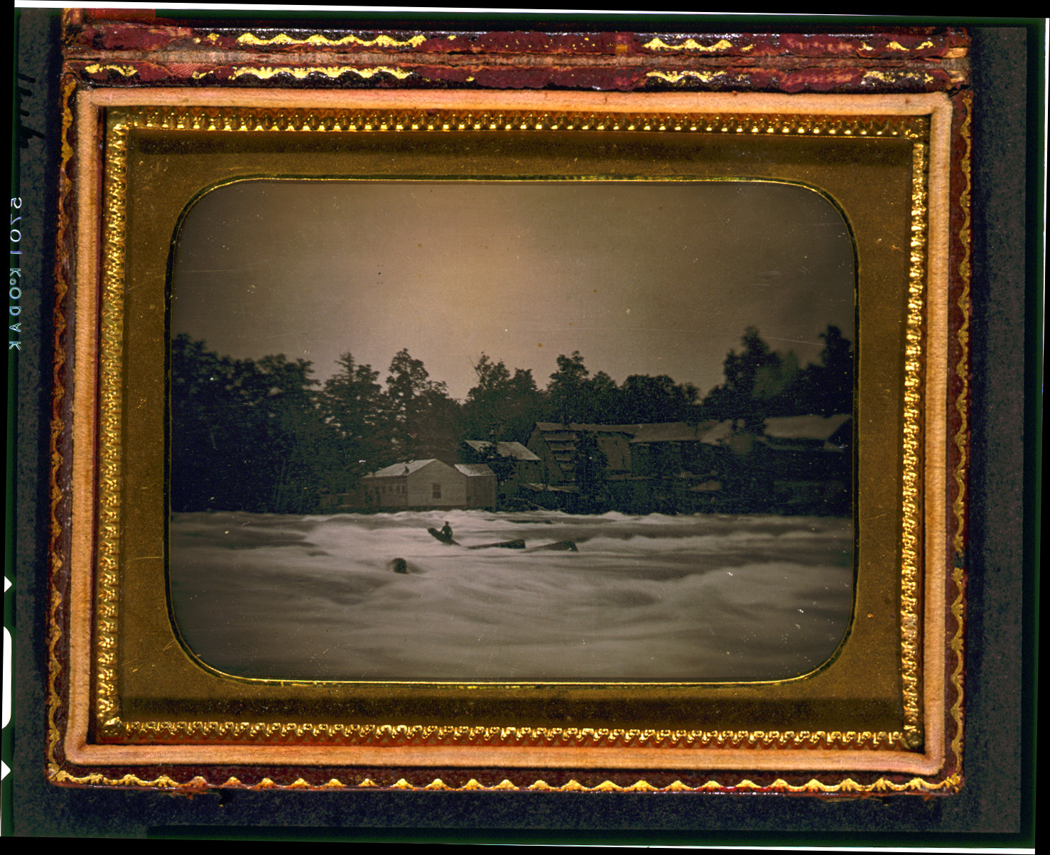 [Joseph Avery stranded on rocks in the Niagara River], [1853 July] — historic photograph