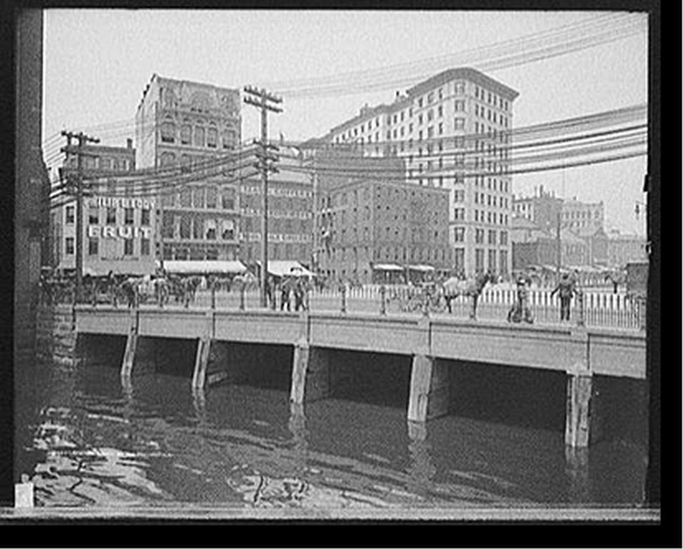 Crawford Street Bridge, Providence, R.I., c1906. — historic photograph