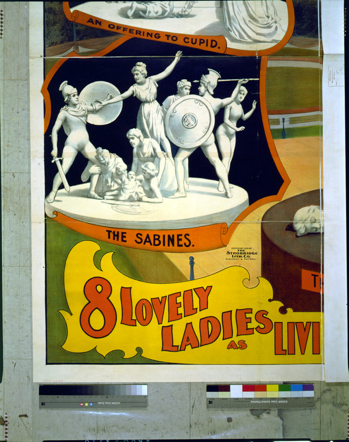 Adam Forepaugh and Sells Brothers America's greatest shows consolidated 8 lovely ladies as living statues illustrating famous art., [Cincinnati & New York : Strobridge Litho. Co., c1896] — vintage poster