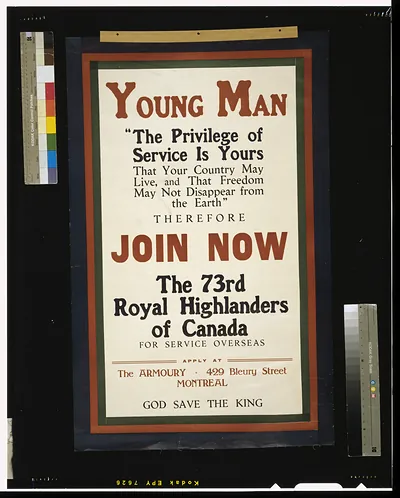 Young man ... join now the 73rd Royal Highlanders of Canada