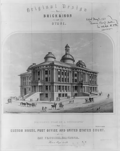 Proposed plan of a building for Custom House, Post Office and United States Court at San Francisco, California