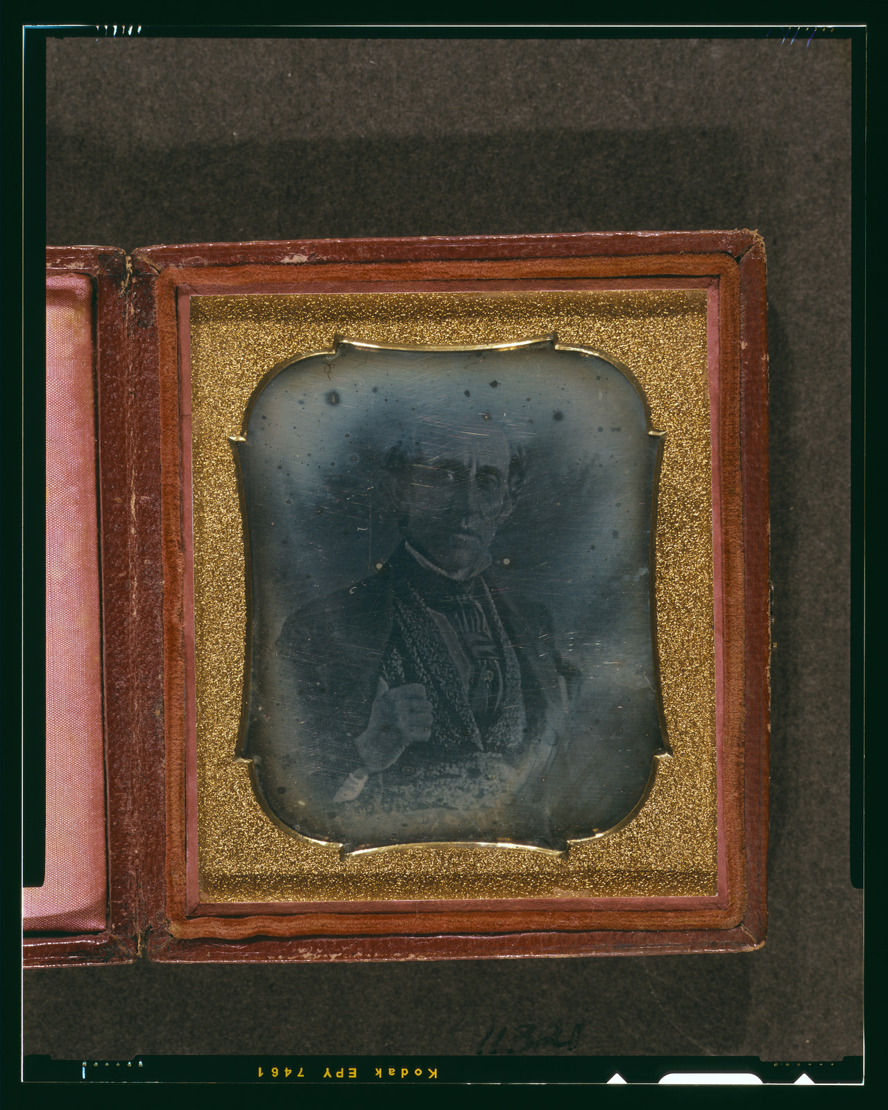 [Unidentified portrait of a man, facing front], [ca. between 1839 and 1842] — historic photograph