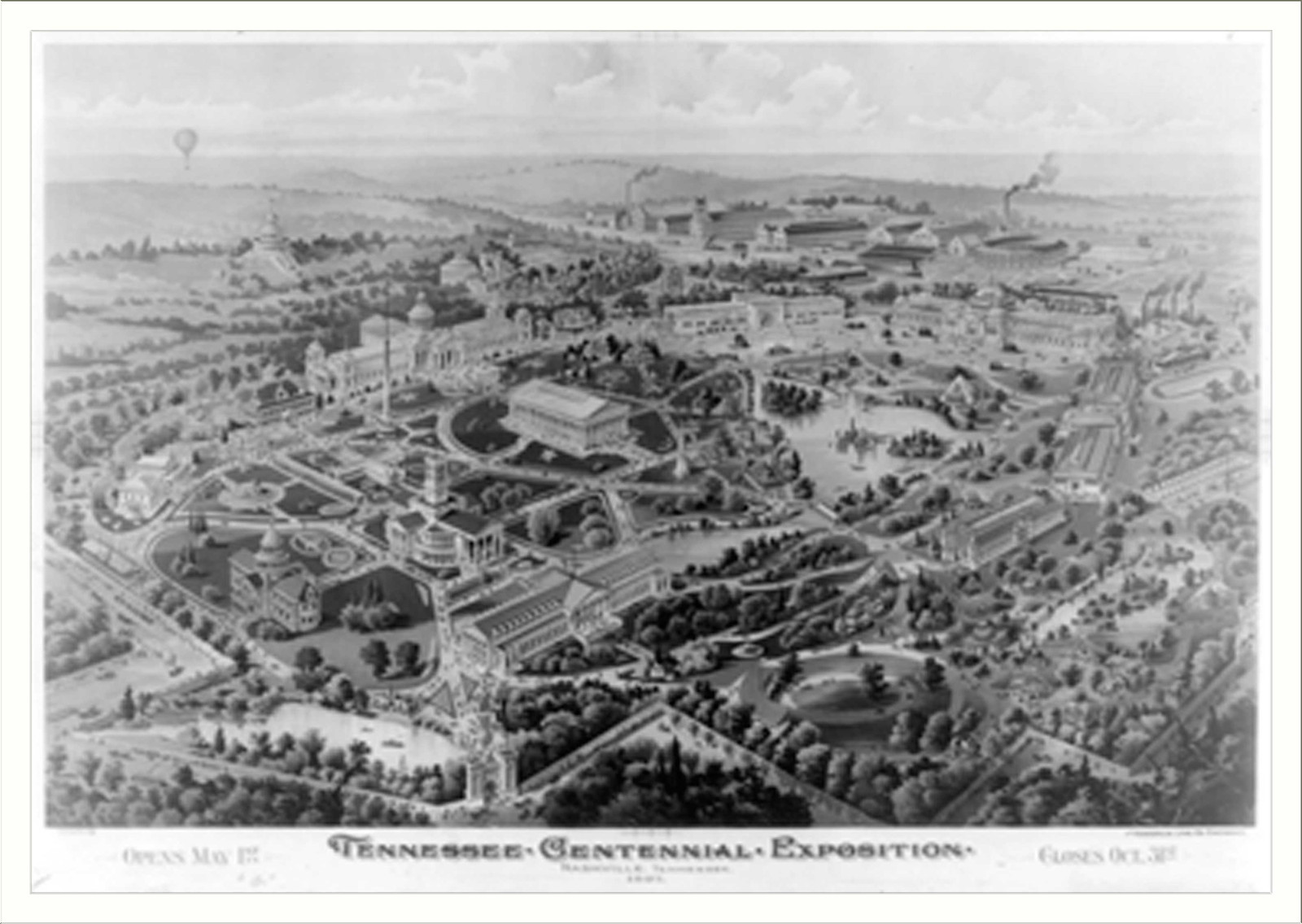 Tennessee Centennial Exposition, Nashville, Tennessee, 1897 / The Henderson Litho. Co., Cincinnati., c1896. — antique lithograph