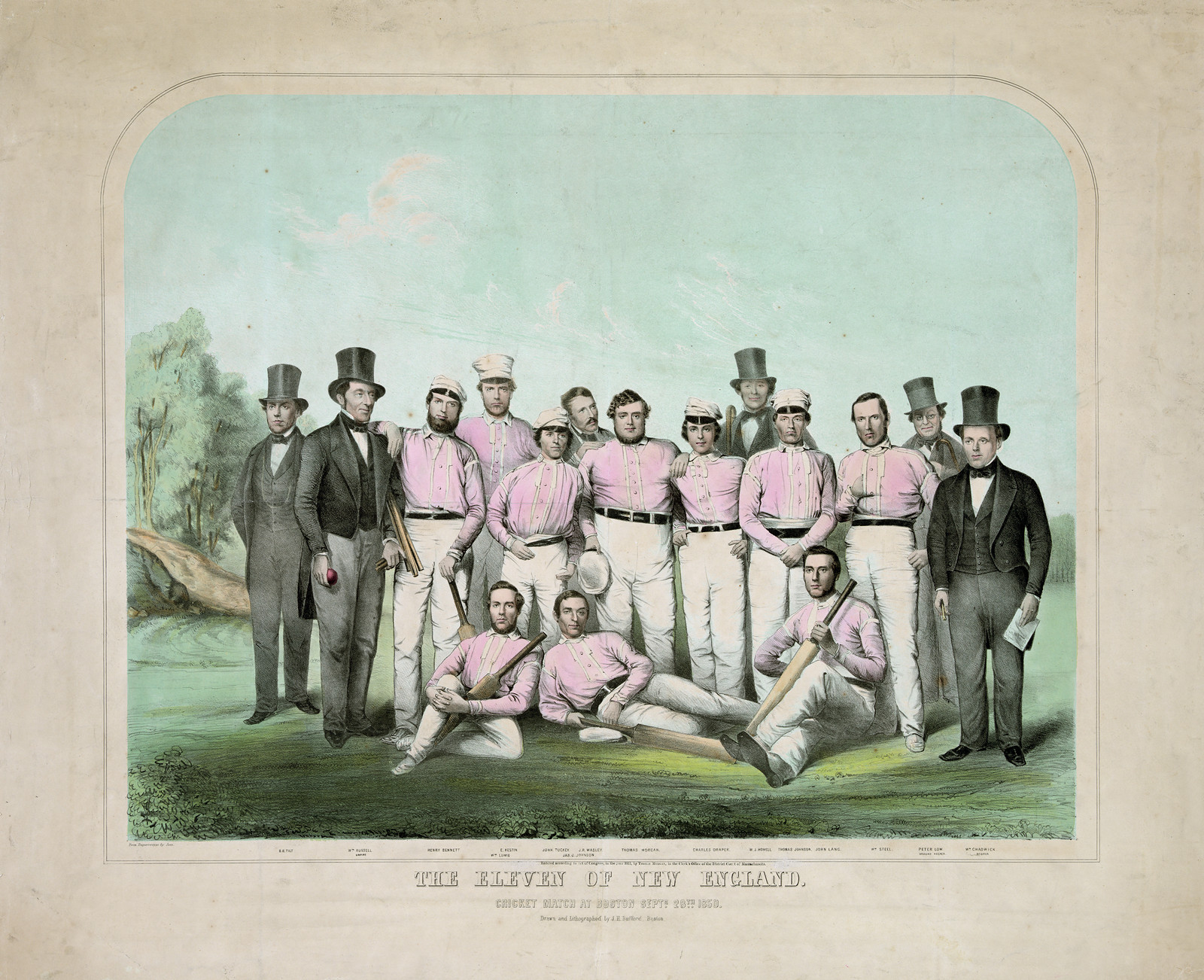 The Eleven Of New England, c. 1800 — historic image