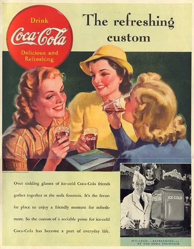 Coca-Cola advertisement: The refreshing custom