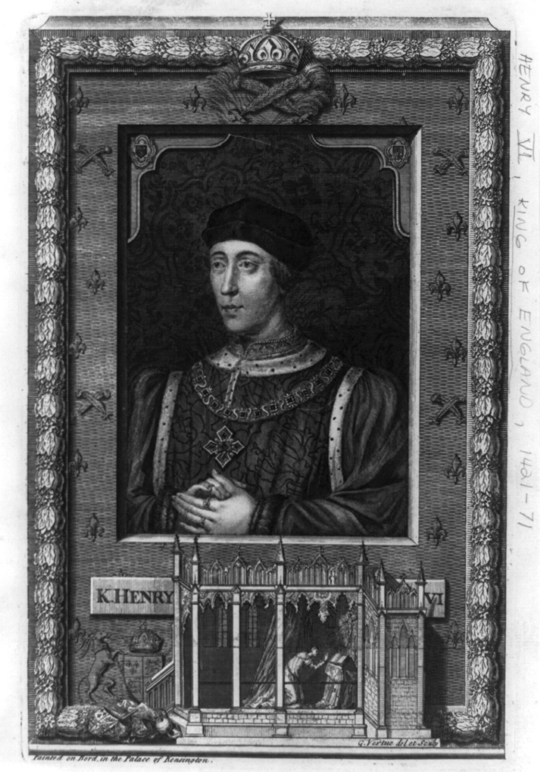 Henry VI, King of England, 1421-1471, [no date recorded on caption card] — antique engraving