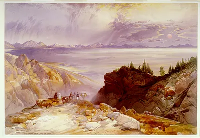 The Great Salt Lake of Utah / T. Moran.