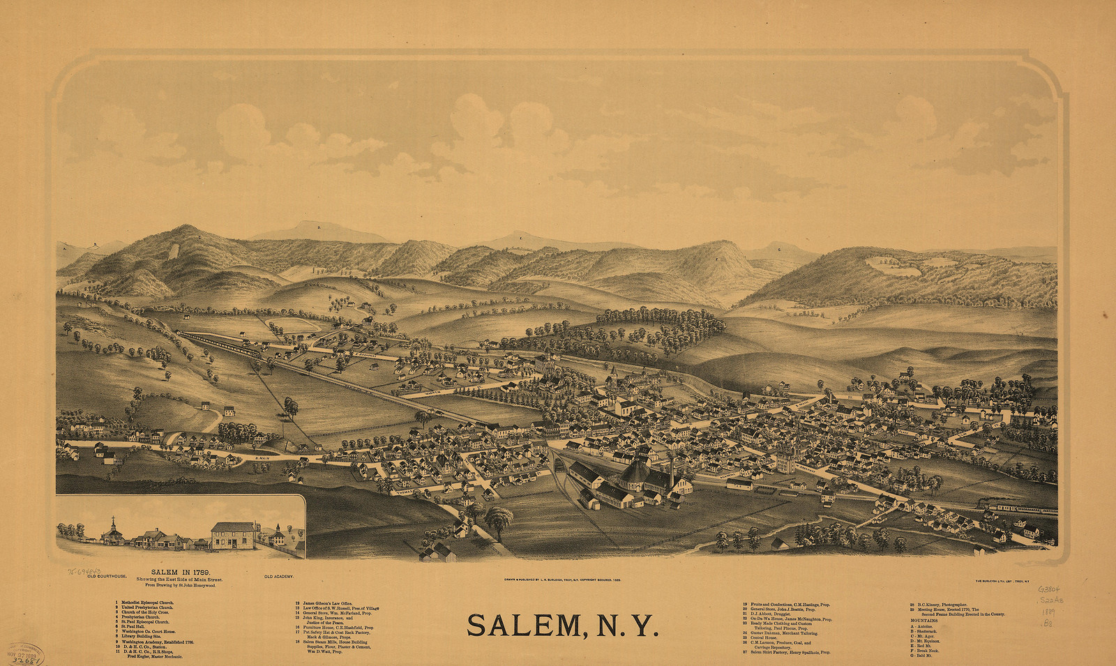 Salem, New York, 1889, 1889 — antique map