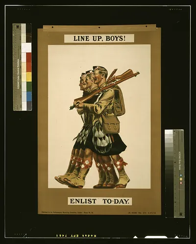 Line up, boys! Enlist to-day / E. & S. Ltd.