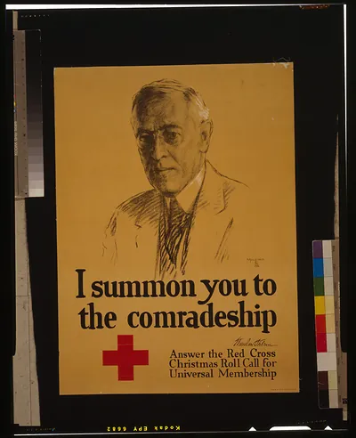 I summon you to the comradeship - Woodrow Wilson Answer the Red Cross Christmas roll call for universal membership / Mielziner LM [monogram] 1918.