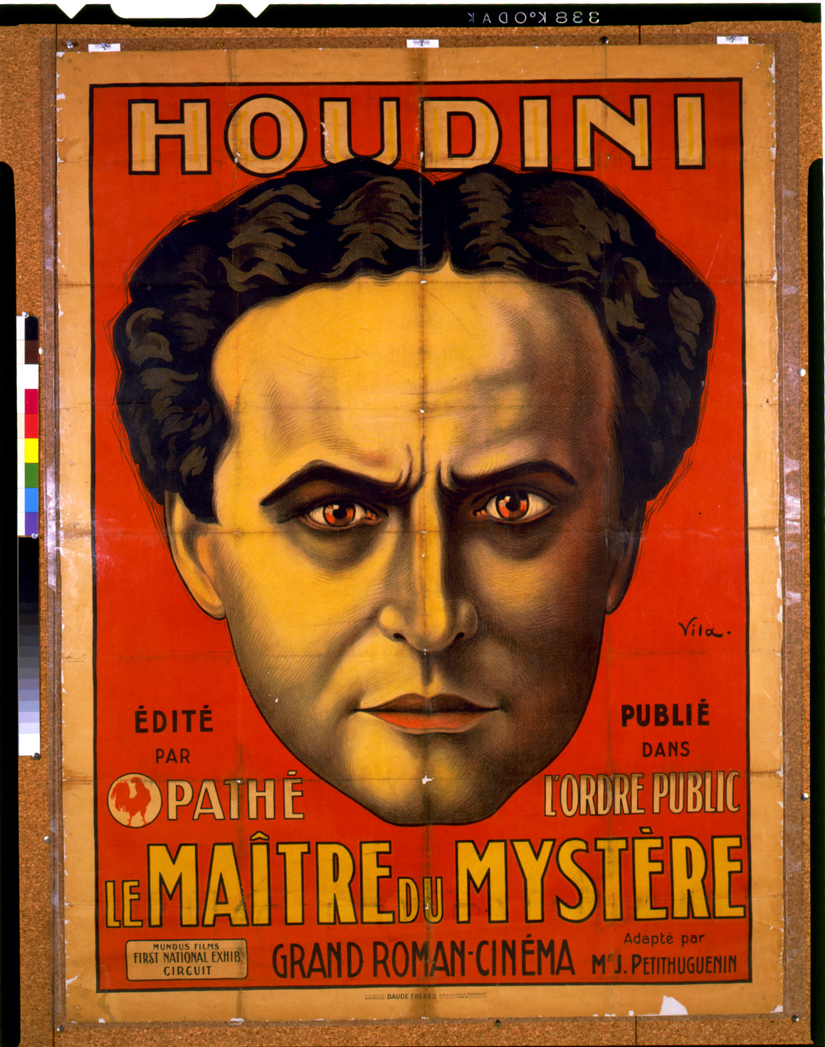 Houdini--le maître du mystère / Vilá., Paris : Daude Frères, [191-] — vintage poster