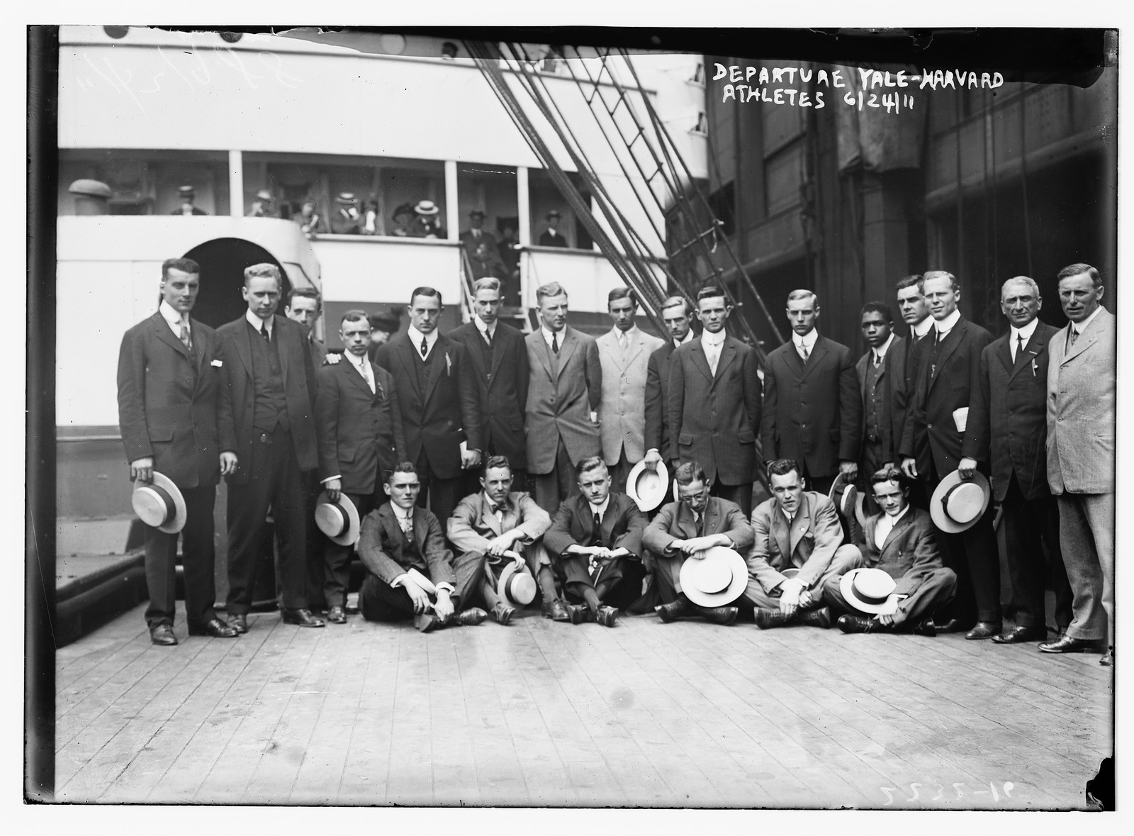 Departure Yale - Harvard Athletes 6/24/11, 6/24/2011. — historic photograph