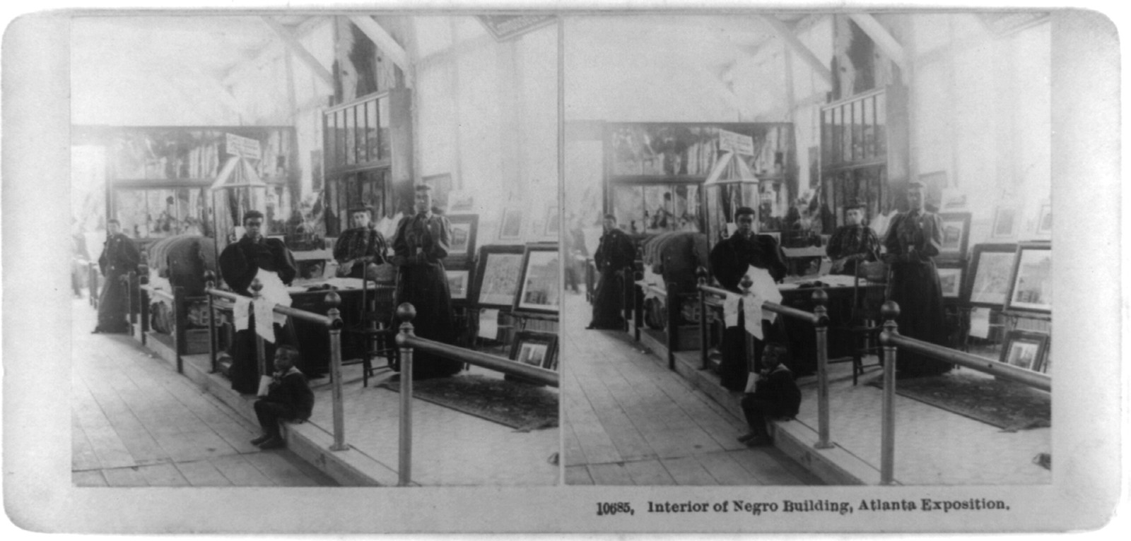 Interior of Negro Building Atlanta Exposition, 1896 — historic photograph