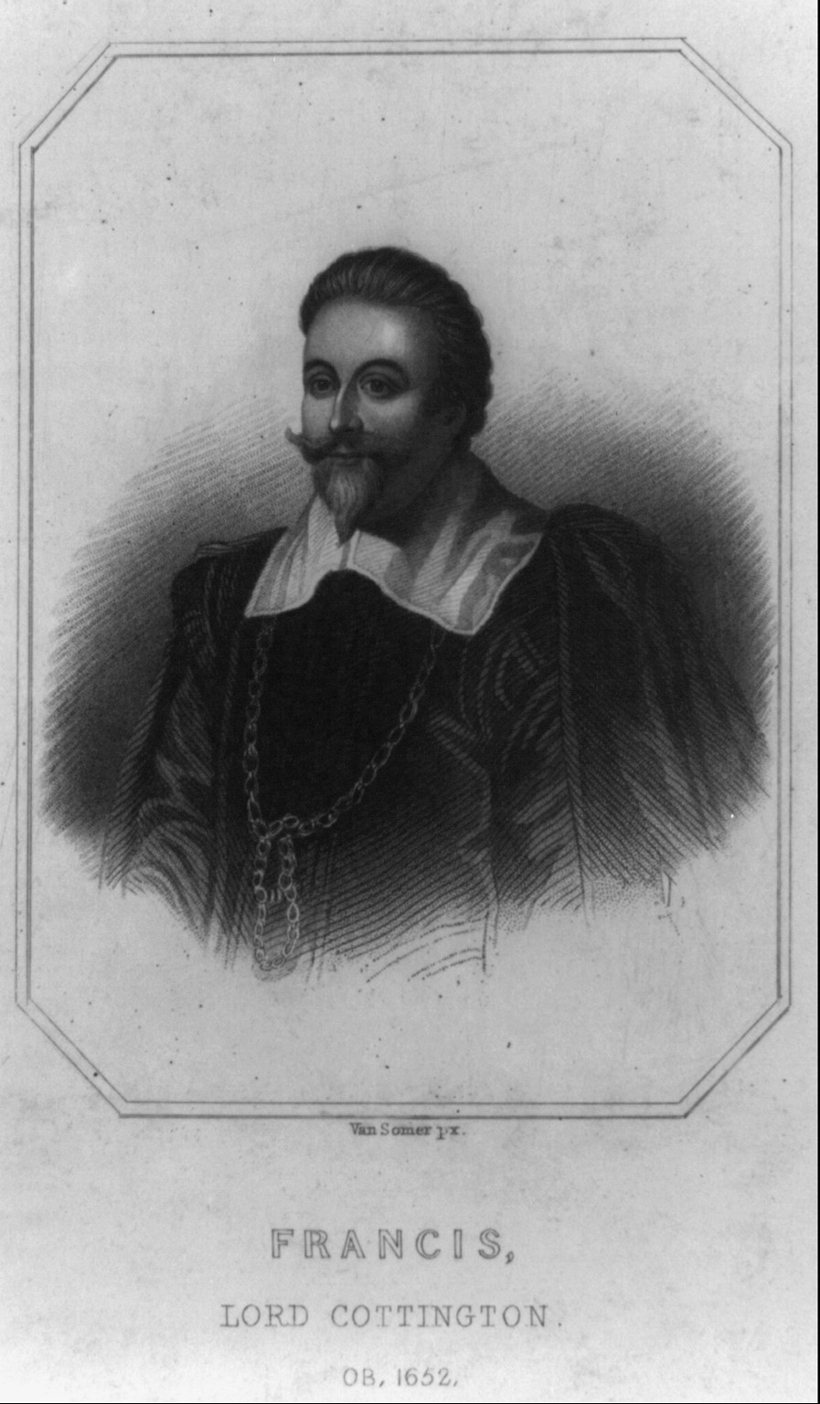 Francis Lord Cottington, 1579?-1652, [no date recorded on caption card] — antique engraving
