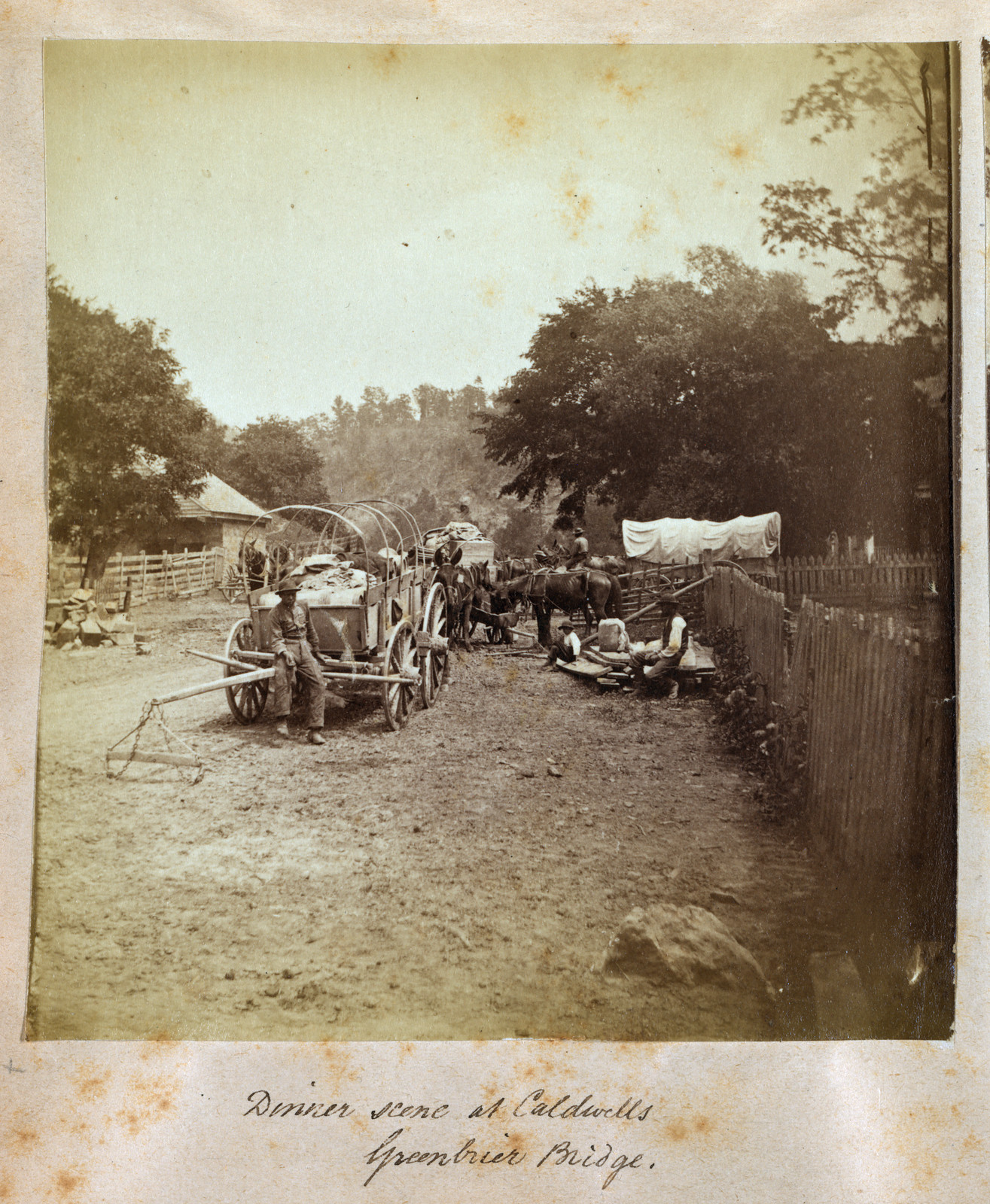 Dinner scene at Caldwells, Greenbrier Bridge — historic image