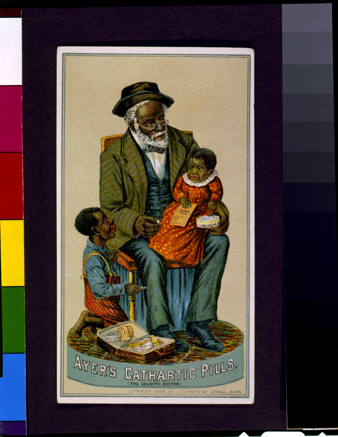 Ayer's cathartic pills (The country doctor), c1883. — antique lithograph