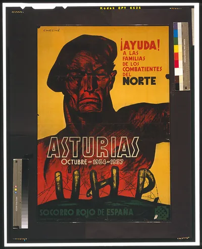 Ayuda las familias de los combatientes del Norte, Asturias, octobre 1934-1937
